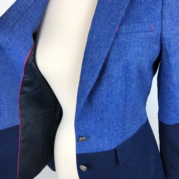 NEW BANANA REPUBLIC 8 Wool Hacking Jacket Blue - Picture 4 of 6